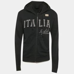 Pre Owned Dolce & Gabbana Black Cotton Raw Edge Jacket XS