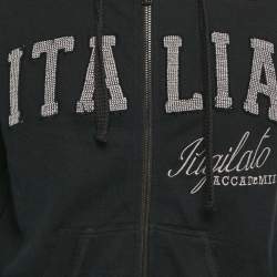 Pre Owned Dolce & Gabbana Black Cotton Raw Edge Jacket XS