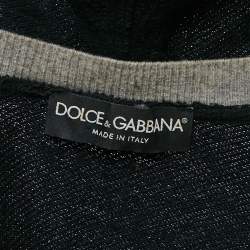 Pre Owned Dolce & Gabbana Black Cotton Raw Edge Jacket XS