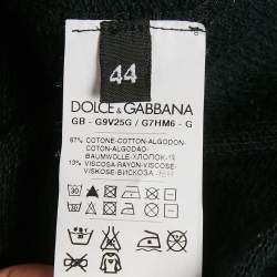 Pre Owned Dolce & Gabbana Black Cotton Raw Edge Jacket XS