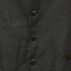 مملوكة مسبقًا سديري دولتشي & غابانا صوف منقوش أسود مقاس كبير - اكس لارج