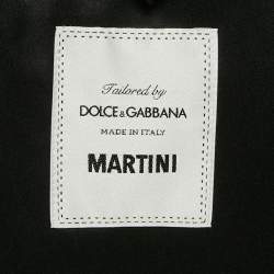 Pre Owned بدلة دولتشي أند غابانا صوف كحلي مارتيني مقاس كبير (لارج)