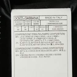 Pre Owned بدلة دولتشي أند غابانا صوف كحلي مارتيني مقاس كبير (لارج)