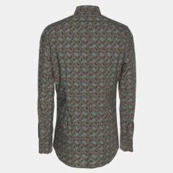 Pre Owned قميص دولتشي أند غابانا متعدد الألوان بنقشة زهور قطن بأكمام طويلة مقاس متوسط