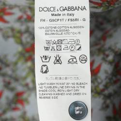 Pre Owned قميص دولتشي أند غابانا متعدد الألوان بنقشة زهور قطن بأكمام طويلة مقاس متوسط