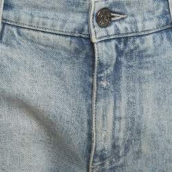 مملوكة مسبقًا بنطلون جينز دولتشي أند غابانا أزرق بقصة ضيقة مقاس الخصر 33 بوصة