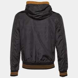 Pre Owned Dolce & Gabbana Black Nylon Zip Up Bomber Jacket M