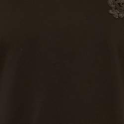 Pre Owned Dolce & Gabbana Black Embroidered Jersey T-Shirt M