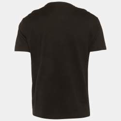 Pre Owned Dolce & Gabbana Black Embroidered Jersey T-Shirt M