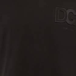 مملوكة مسبقًا Dolce & Gabbana Black DG Embossed Jersey T-Shirt M