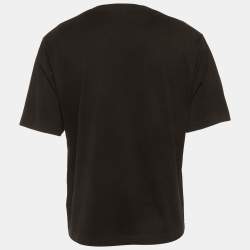 مملوكة مسبقًا Dolce & Gabbana Black DG Embossed Jersey T-Shirt M