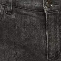 Pre Owned بنطلون جينز دولتشي أند غابانا دينم رمادي ضيق مقاس متوسط (ميديم) الخصر 33"