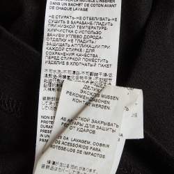 Pre Owned Dolce & Gabbana Black Jersey DG Detail T-Shirt M