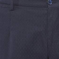 مملوكة مسبقًا Dolce & Gabbana Navy Blue Wool Regular Fit Trousers M
