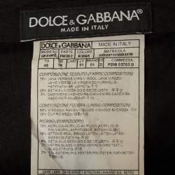 مملوكة مسبقًا Dolce & Gabbana Navy Blue Wool Regular Fit Trousers M