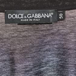 Pre Owned Dolce & Gabbana Black Jersey Patchwork T-Shirt L