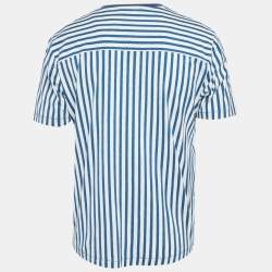 Pre Owned تي شيرت دولتشي أند غابانا بلو جيرسي برقبة دائرية مقاس متوسط