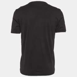 Pre Owned تي شيرت دولتشي أند غابانا جيرسي بلوحة الشعار أخضر مقاس متوسط