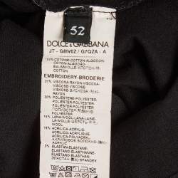 Pre Owned تي شيرت دولتشي أند غابانا جيرسي بلوحة الشعار أخضر مقاس متوسط