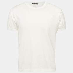 Pre Owned تي شيرت دولتشي أند غابانا قطن جيرسي رقبة دائرية أبيض متوسط