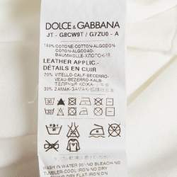 Pre Owned تي شيرت دولتشي أند غابانا قطن جيرسي رقبة دائرية أبيض متوسط