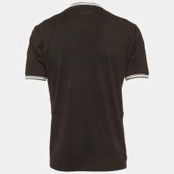 Pre Owned Dolce & Gabbana Black King Print Jersey T-Shirt L