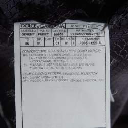 Pre Owned Dolce & Gabbana Navy Blue Wool Regular Fit Suit XL