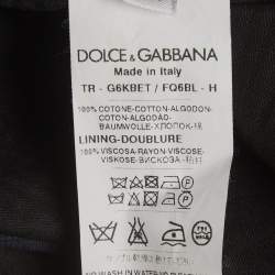 Pre Owned Dolce & Gabbana Blue Plaid Cotton Trousers M