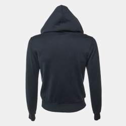 Pre Owned Dolce & Gabbana Navy Blue Cotton Zip Up Hoodie S