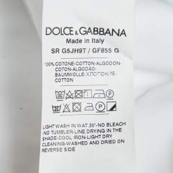 Pre Owned Dolce & Gabbana White Cotton Short Sleeve Shirt 3XL