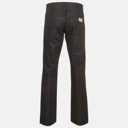 Pre Owned Dolce & Gabbana Black Denim Straight Fit Jeans XL/ Waist 37"