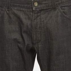 Pre Owned Dolce & Gabbana Black Denim Straight Fit Jeans XL/ Waist 37"