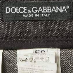 Pre Owned Dolce & Gabbana Black Denim Straight Fit Jeans XL/ Waist 37"