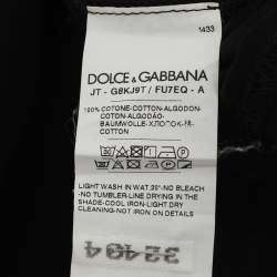Pre Owned Dolce & Gabbana Black Jersey T-Shirt M