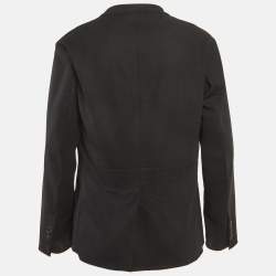 Pre Owned بليزر دولتشي أند غابانا خفيف صوف أسود مقاس ضخم جدًا - إكس إكس لارج