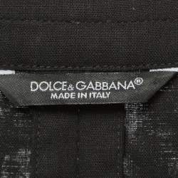 Pre Owned بليزر دولتشي أند غابانا خفيف صوف أسود مقاس ضخم جدًا - إكس إكس لارج
