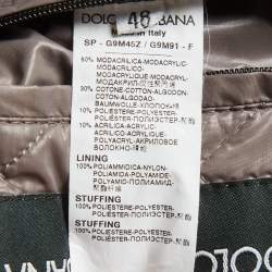 Pre Owned فيست دولتشي أند غابانا حافة فرو رمادي جينز مقاس وسط (ميديوم)