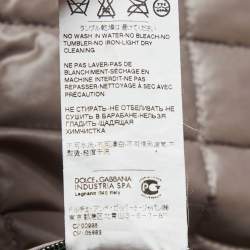 Pre Owned فيست دولتشي أند غابانا حافة فرو رمادي جينز مقاس وسط (ميديوم)