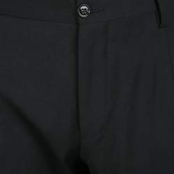 Pre Owned Dolce & Gabbana Black Wool Tailored Trousers L