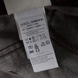 Pre Owned Dolce & Gabbana 14 Gold Black Straight Fit jeans M