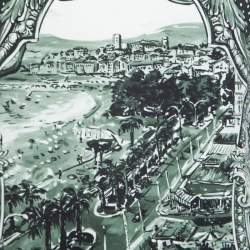 Pre Owned Dolce & Gabbana Green and White Printed Polka Dotted Knit Polo T-Shirt M