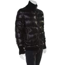 Pre Owned Dolce & Gabbana Black Quilted Bomber Jacket M