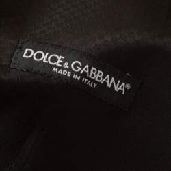 Pre Owned Dolce & Gabbana Black Wool and Silk Tailored Waistcoat M