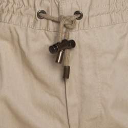 مملوكة مسبقًا Dolce & Gabbana Beige Cotton Drawstring Waist Straight Fit Trousers L