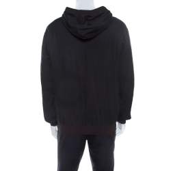 Pre Owned Dolce & Gabbana Dark Grey Steve McQueen Quote Print Ramie Hoodie L