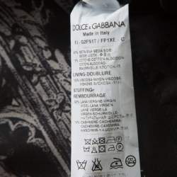 Pre Owned Dolce & Gabbana Black Cathedral Print Cotton Silk Tailored Blazer S