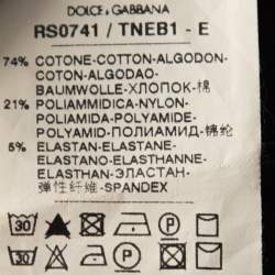 Pre Owned قميص دولتشي أند غابانا براد بأكمام طويلة خليط قطن أسود M