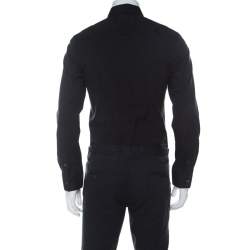 Pre Owned قميص دولتشي أند غابانا براد بأكمام طويلة خليط قطن أسود M