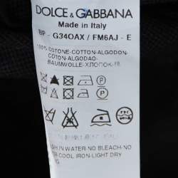 Pre Owned Dolce & Gabbana Grey Micro Houndstooth Cotton Shorts L