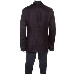 Pre Owned Dolce & Gabbana Brown Linen Blazer XL